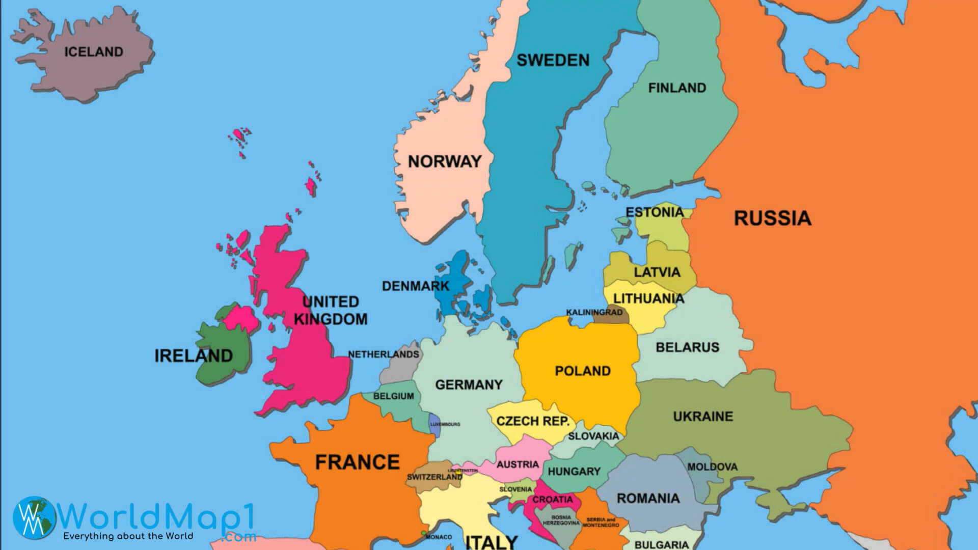Carte de la Lettonie et des pays baltes avec la frontière russe